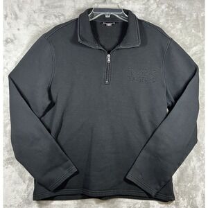 Michael Kors Mens L 1/4-Zip Textured Pullover Sweater  Jacket Long Sleeve Logo